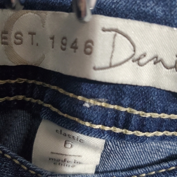 Est 1946 Denim Womens Classic Blue Embroidered Jeans Size 6 - Picture 6 of 7